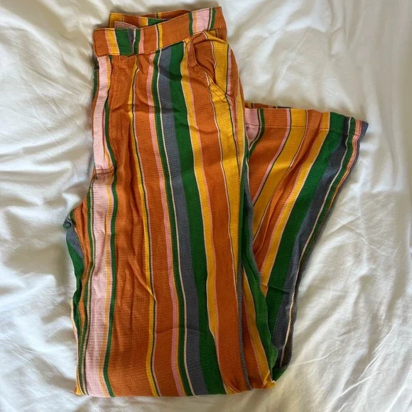 Free People Striped Multicolor Women's Pants - Picture 4 of 5